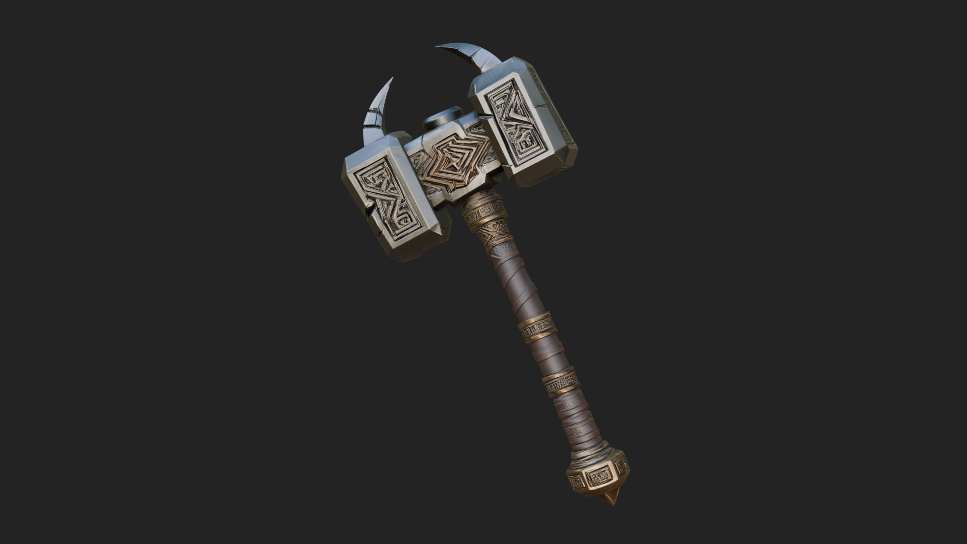 Block Head War Hammer Model Design 11 3D Print Model 3D Model