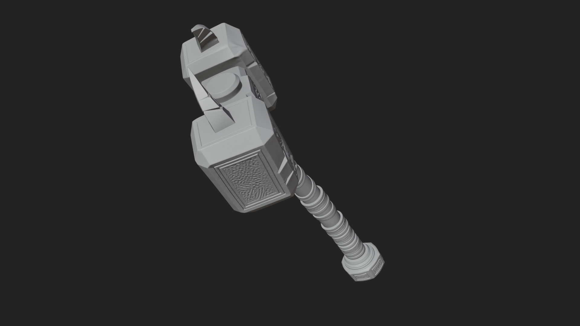 Block Head War Hammer Model Design 11 3D Print Model 3D Model