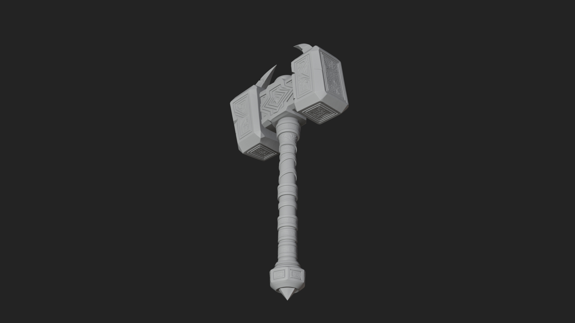 Block Head War Hammer Model Design 11 3D Print Model 3D Model