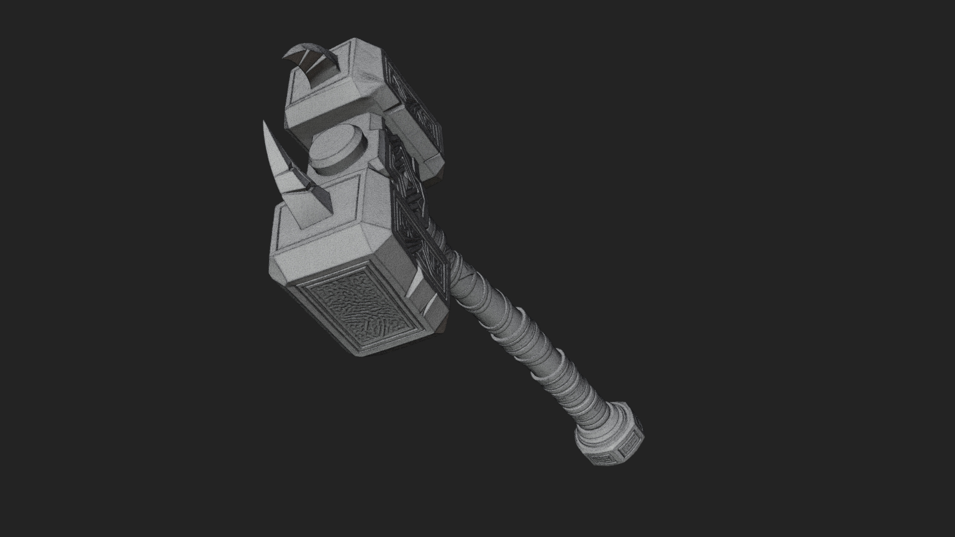 Block Head War Hammer Model Design 11 3D Print Model 3D Model
