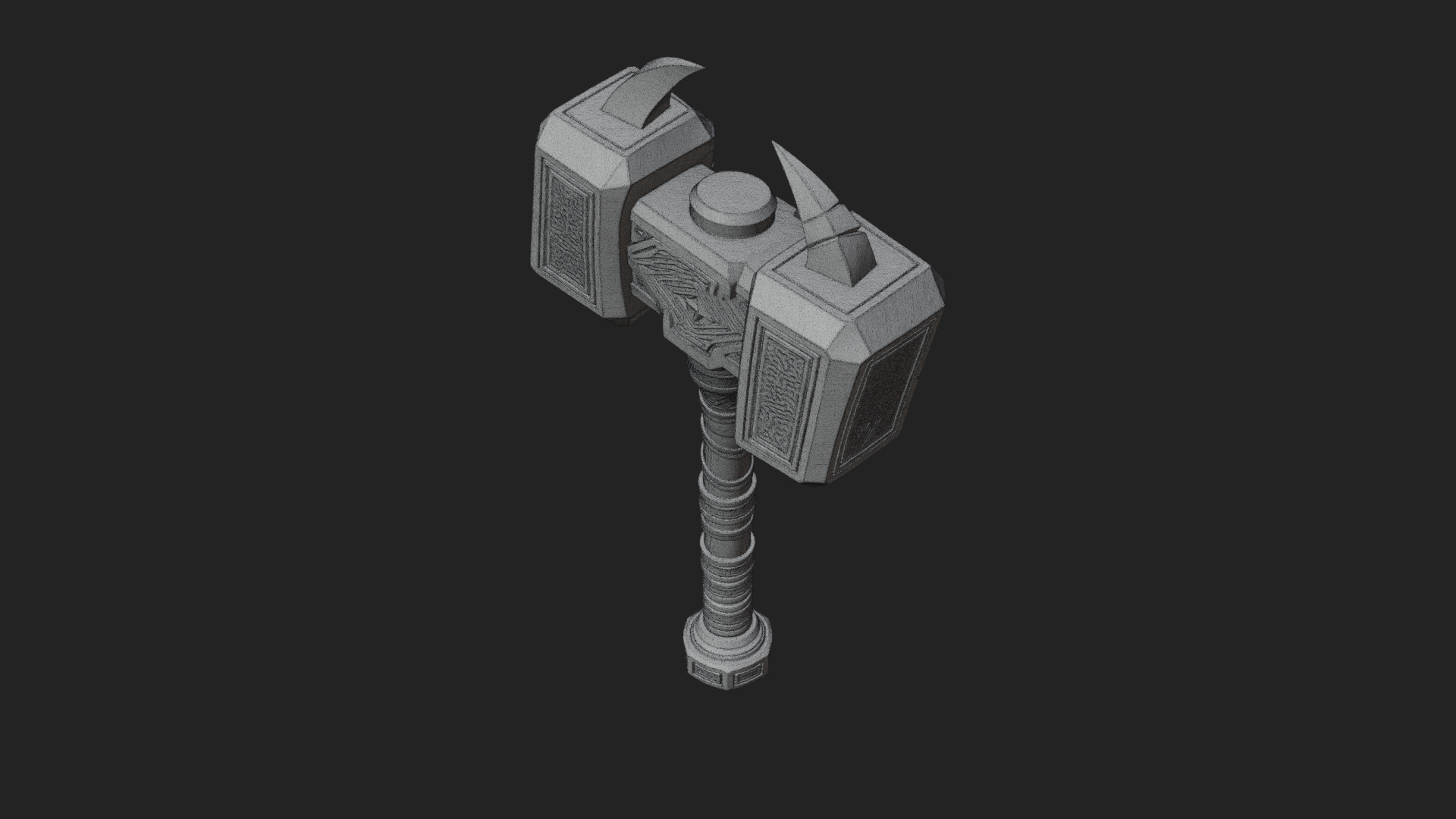 Block Head War Hammer Model Design 11 3D Print Model 3D Model