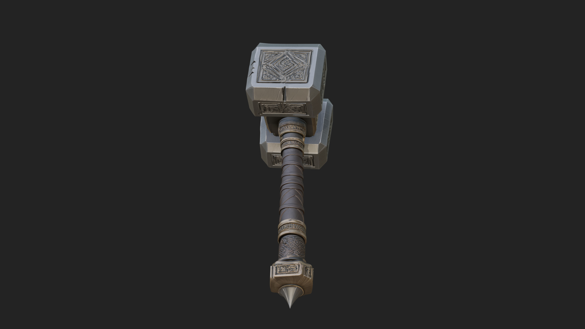 Block Head War Hammer Model Design 12 3D Print Model 3D Model