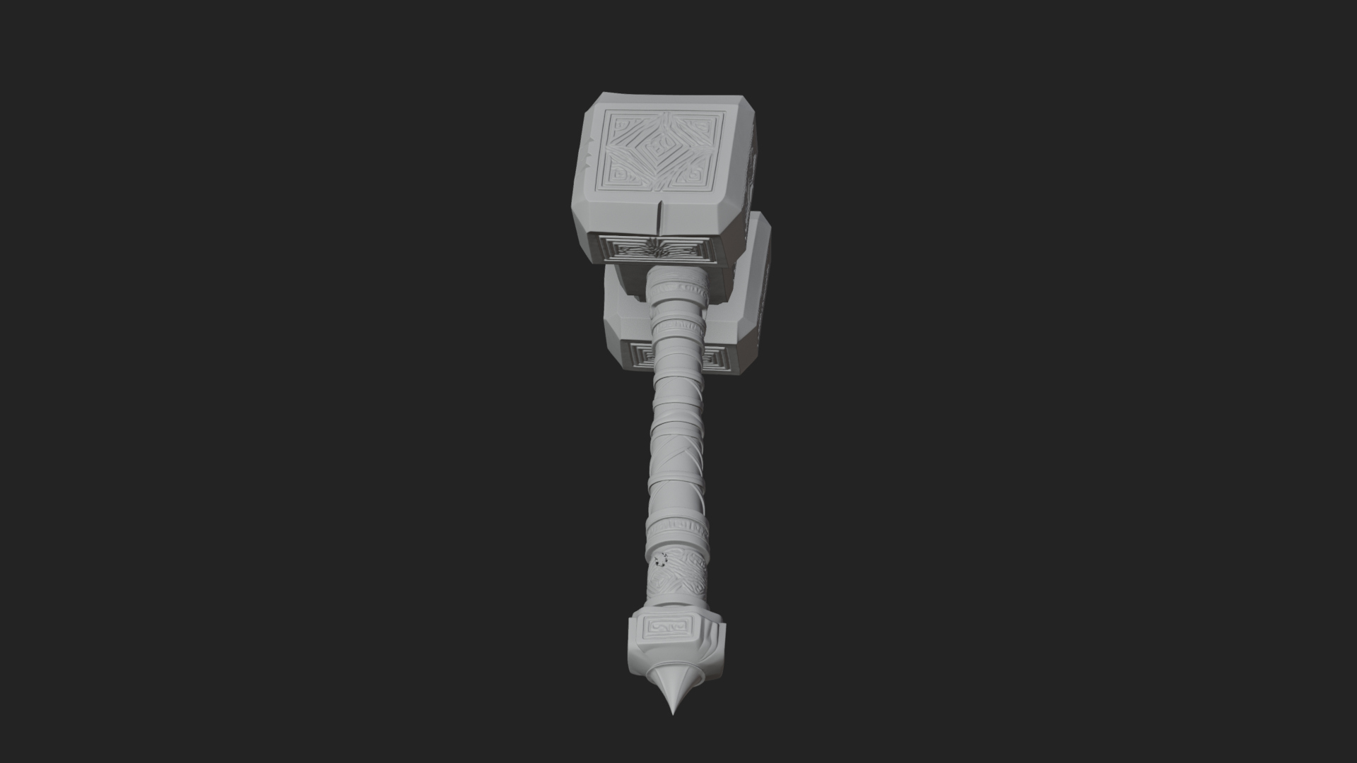 Block Head War Hammer Model Design 12 3D Print Model 3D Model