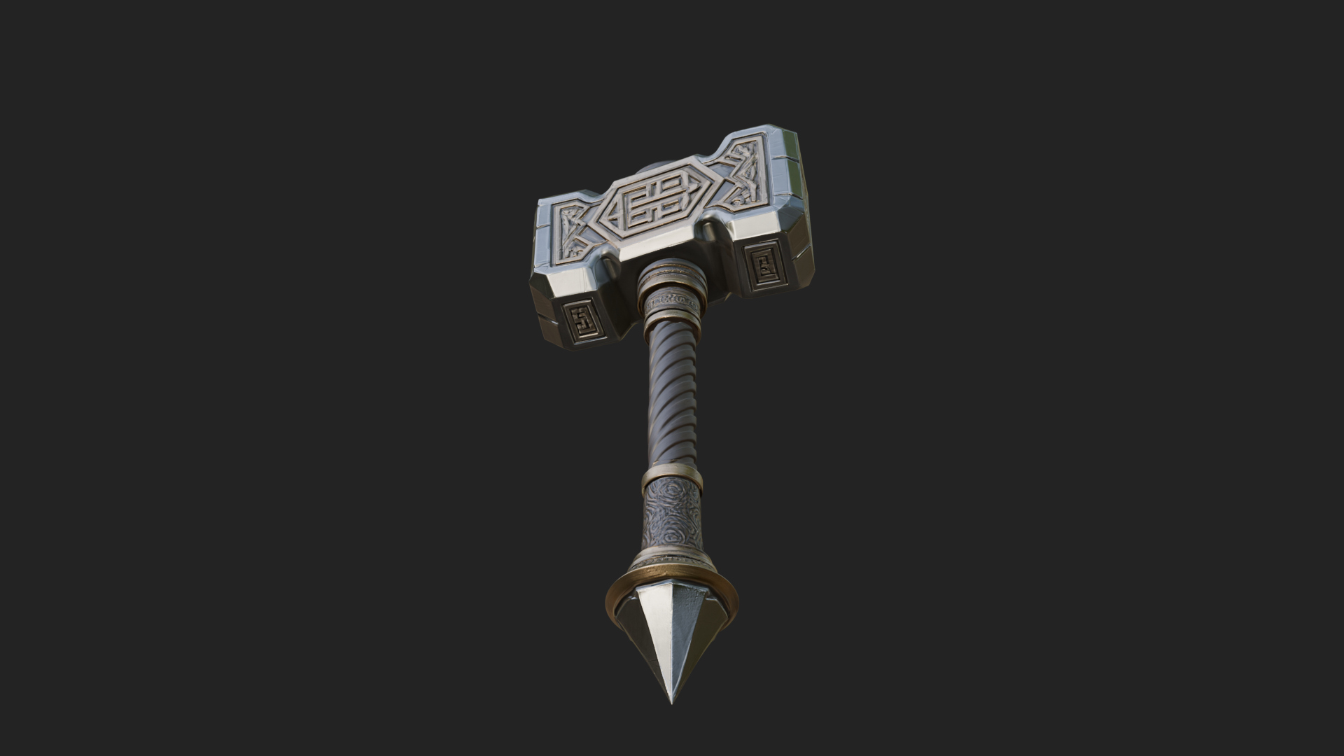 Block Head War Hammer Model Design 13 3D Print Model 3D Model
