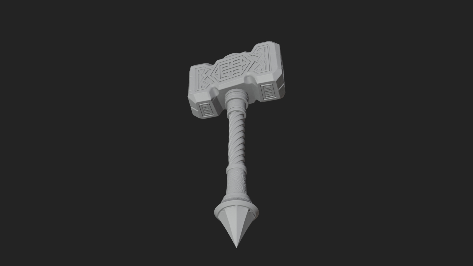 Block Head War Hammer Model Design 13 3D Print Model 3D Model