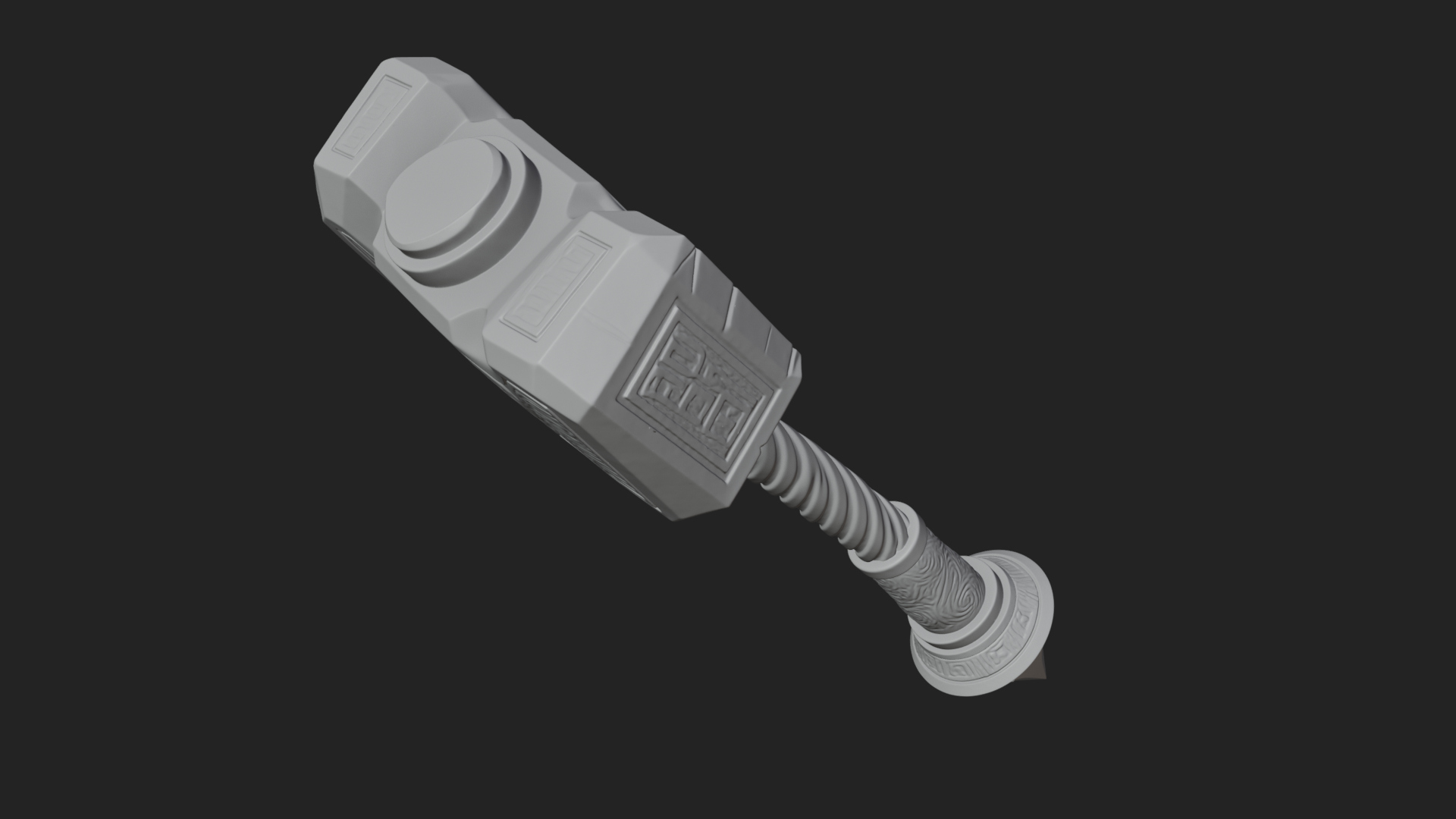 Block Head War Hammer Model Design 13 3D Print Model 3D Model