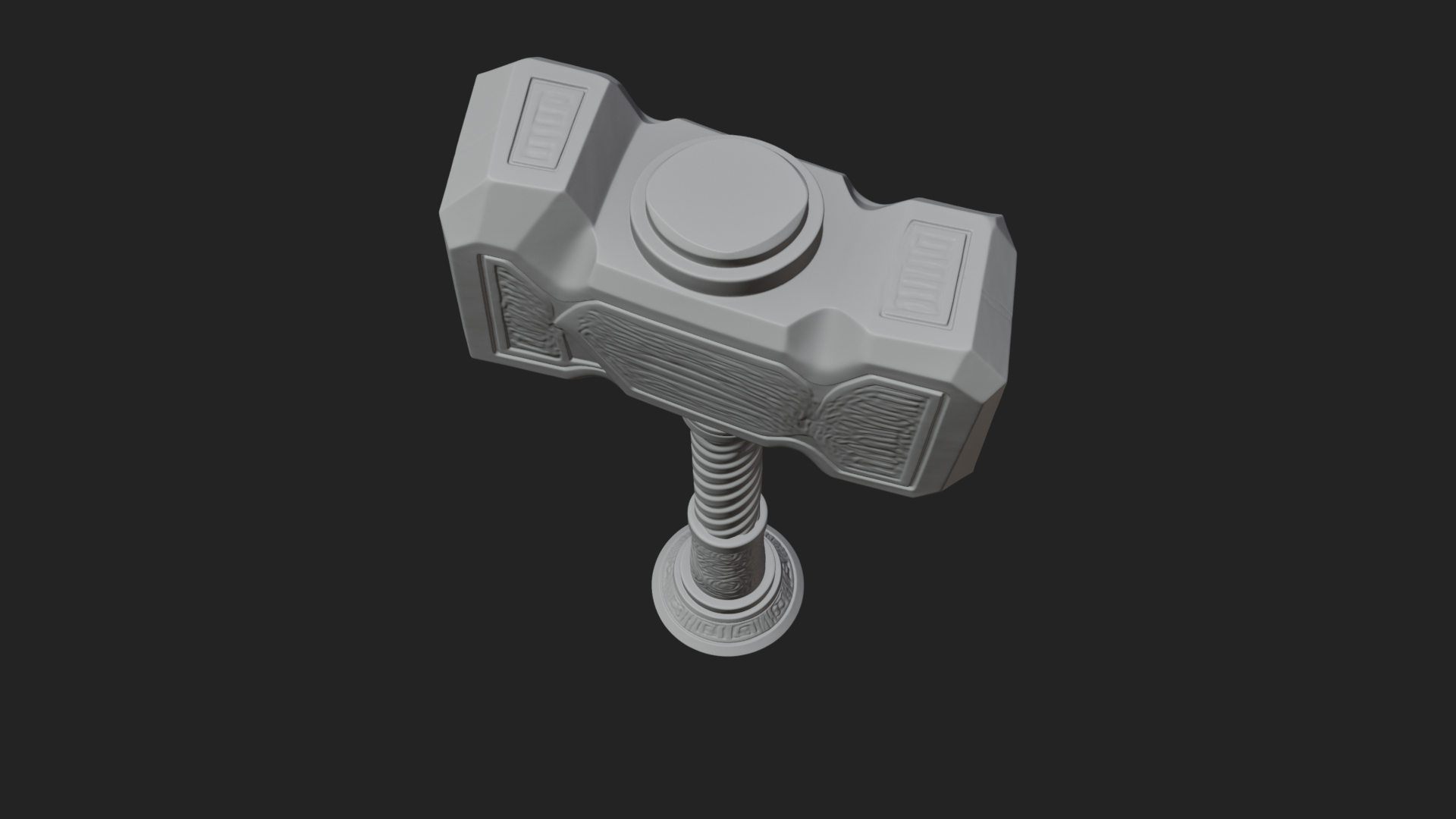 Block Head War Hammer Model Design 13 3D Print Model 3D Model
