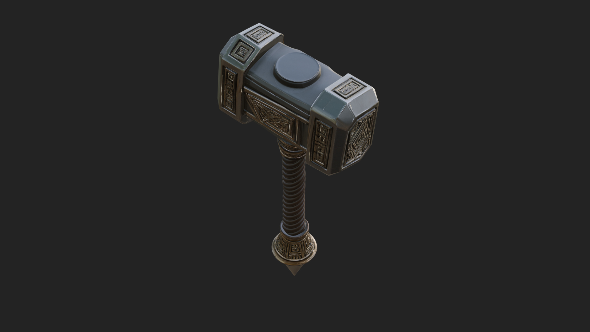 Block Head War Hammer Model Design 16 3D Print Model 3D Model