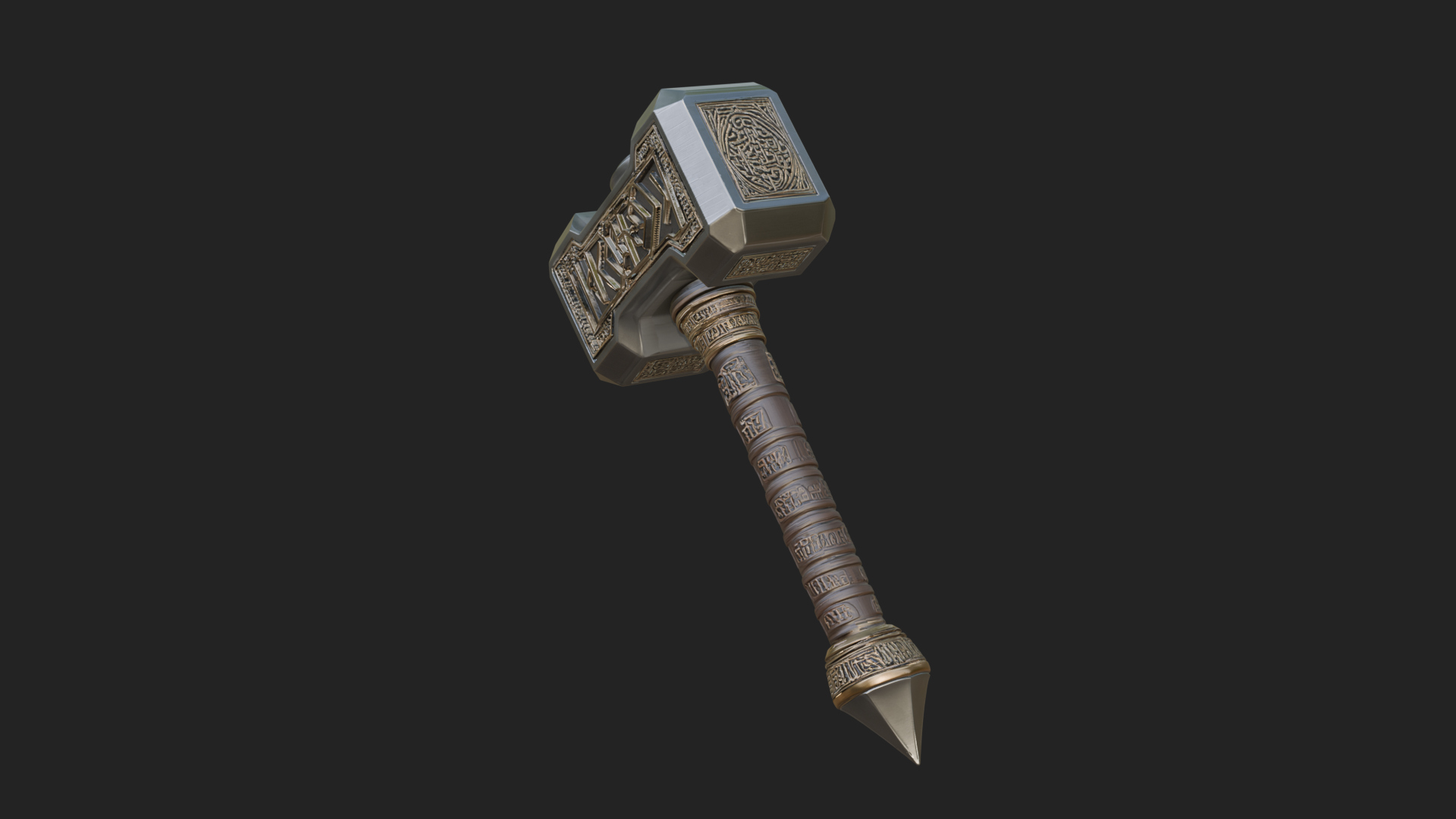 Block Head War Hammer Model Design 3 3D Print Model 3D Model