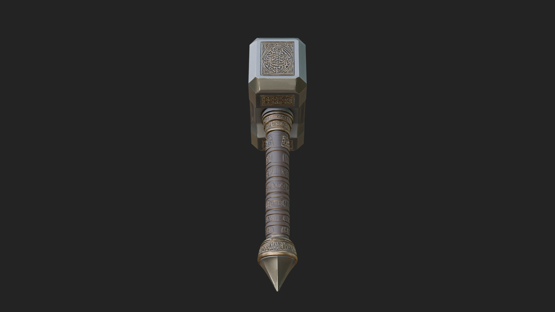 Block Head War Hammer Model Design 3 3D Print Model 3D Model