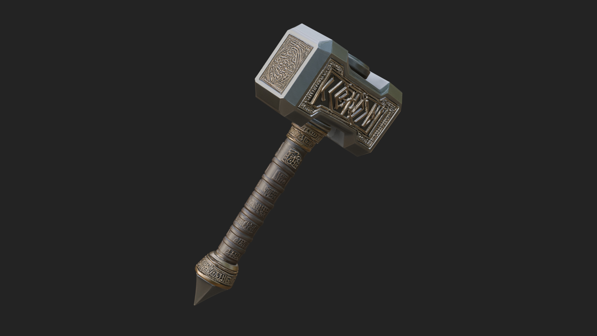 Block Head War Hammer Model Design 3 3D Print Model 3D Model
