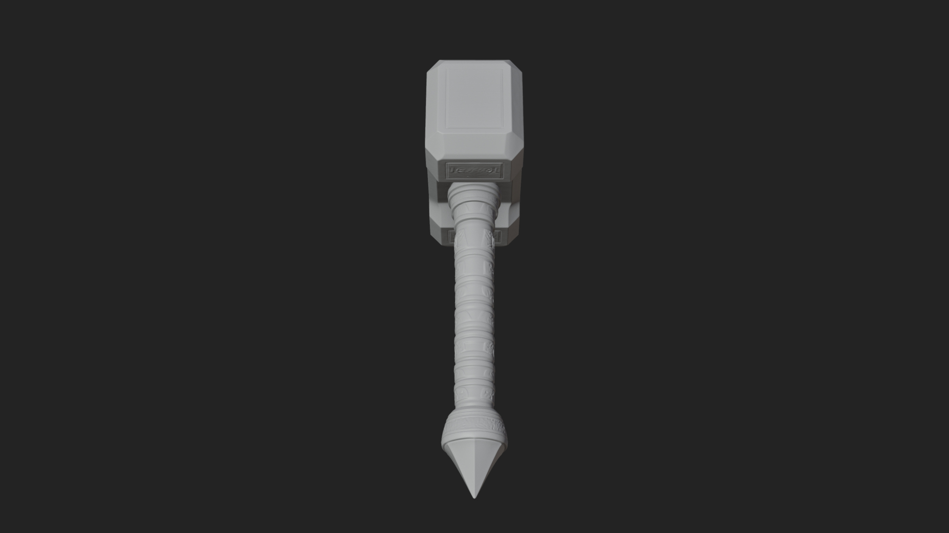 Block Head War Hammer Model Design 3 3D Print Model 3D Model