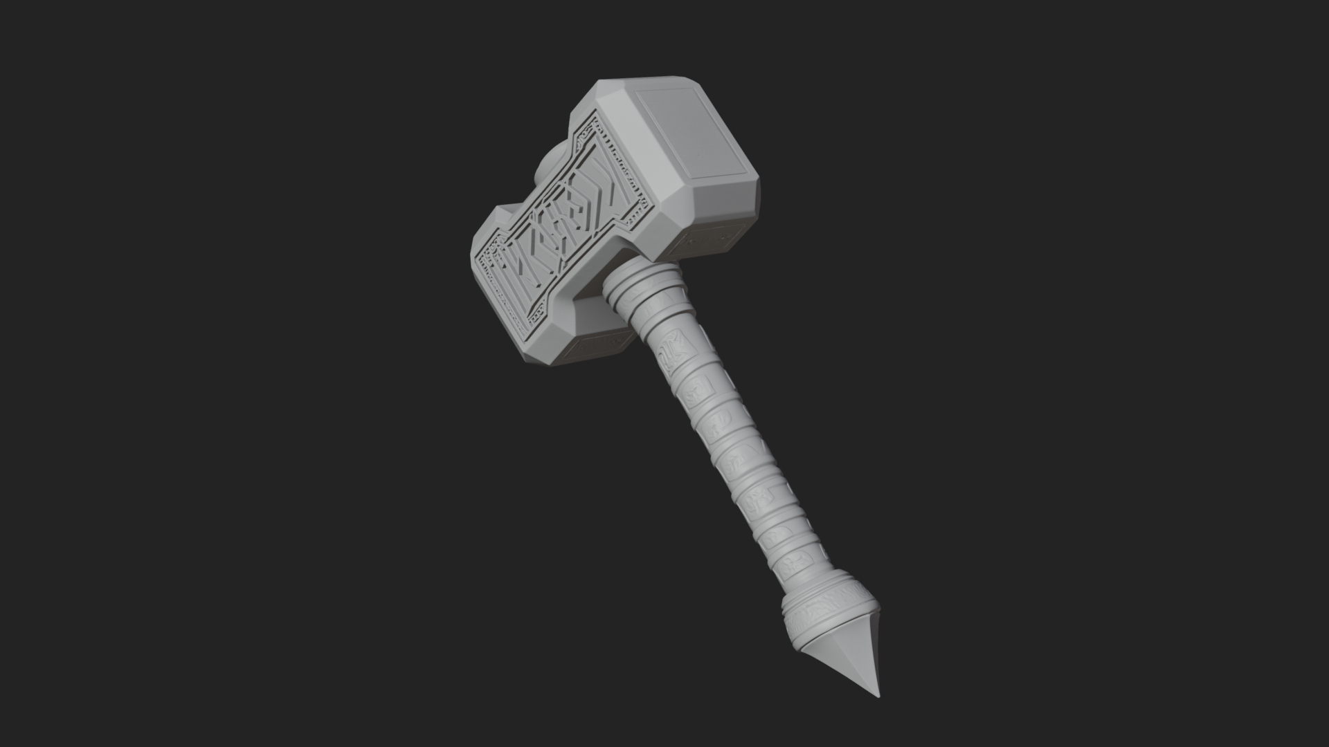 Block Head War Hammer Model Design 3 3D Print Model 3D Model