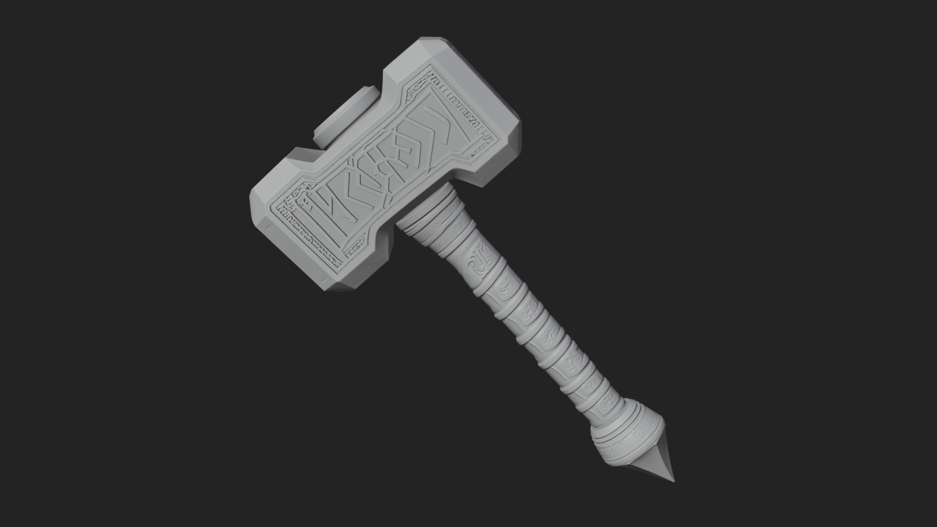 Block Head War Hammer Model Design 3 3D Print Model 3D Model