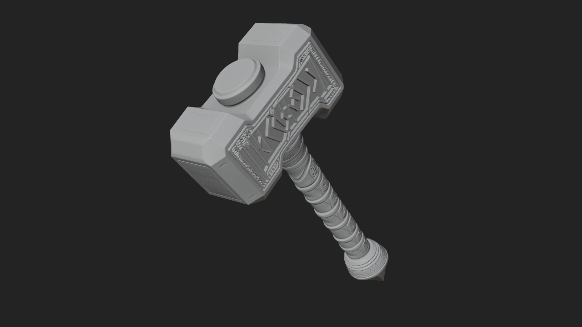 Block Head War Hammer Model Design 3 3D Print Model 3D Model