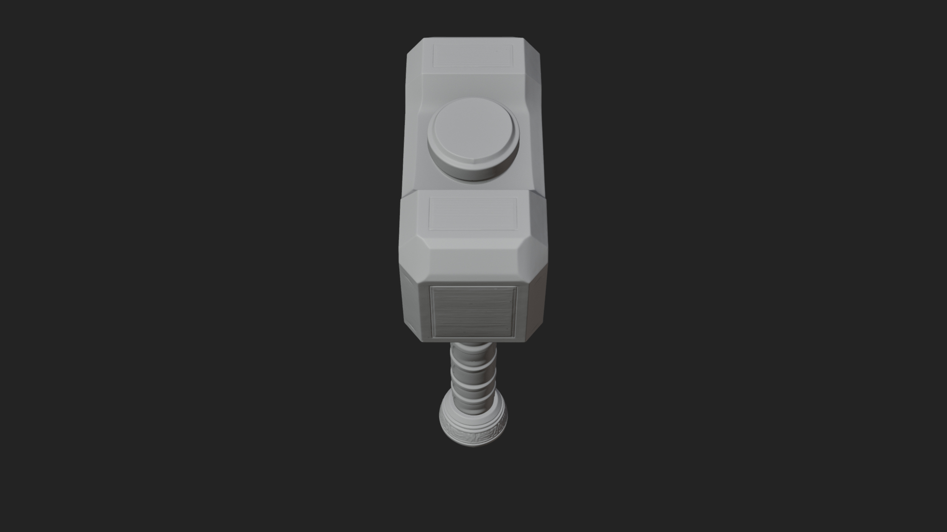 Block Head War Hammer Model Design 3 3D Print Model 3D Model