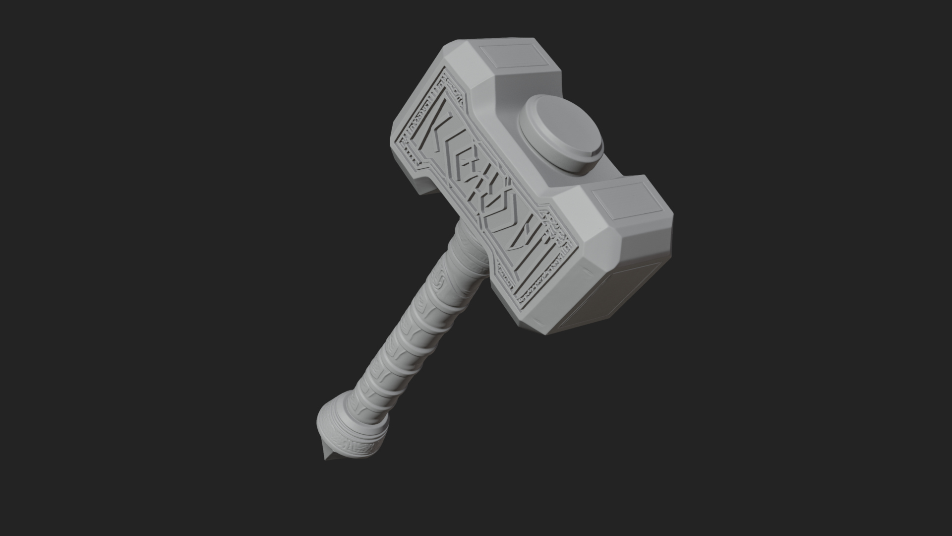 Block Head War Hammer Model Design 3 3D Print Model 3D Model