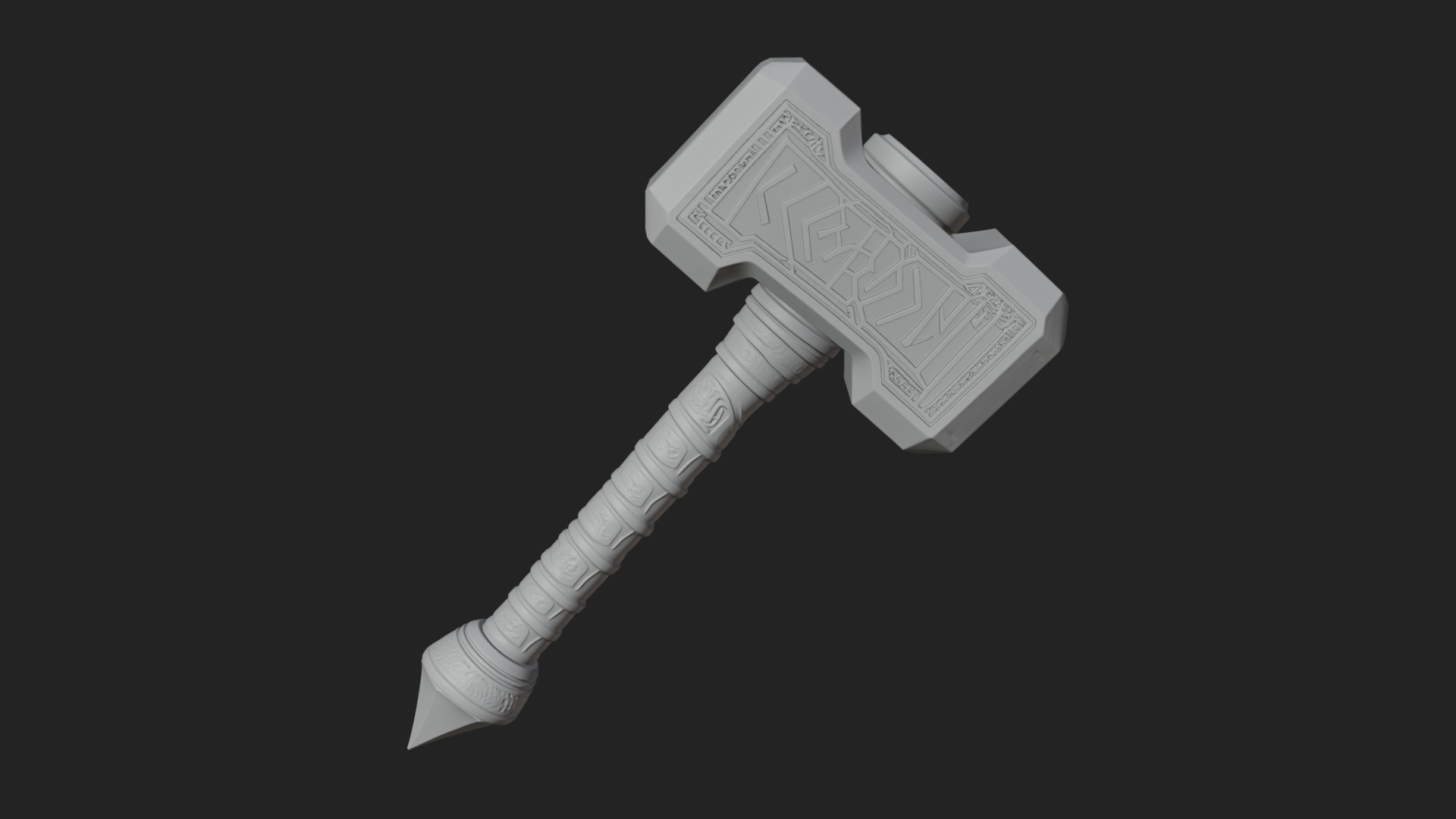 Block Head War Hammer Model Design 3 3D Print Model 3D Model