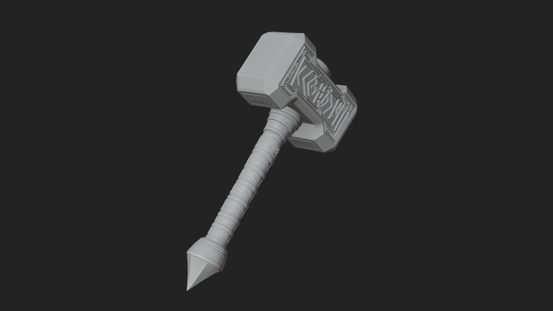 Block Head War Hammer Model Design 3 3D Print Model 3D Model