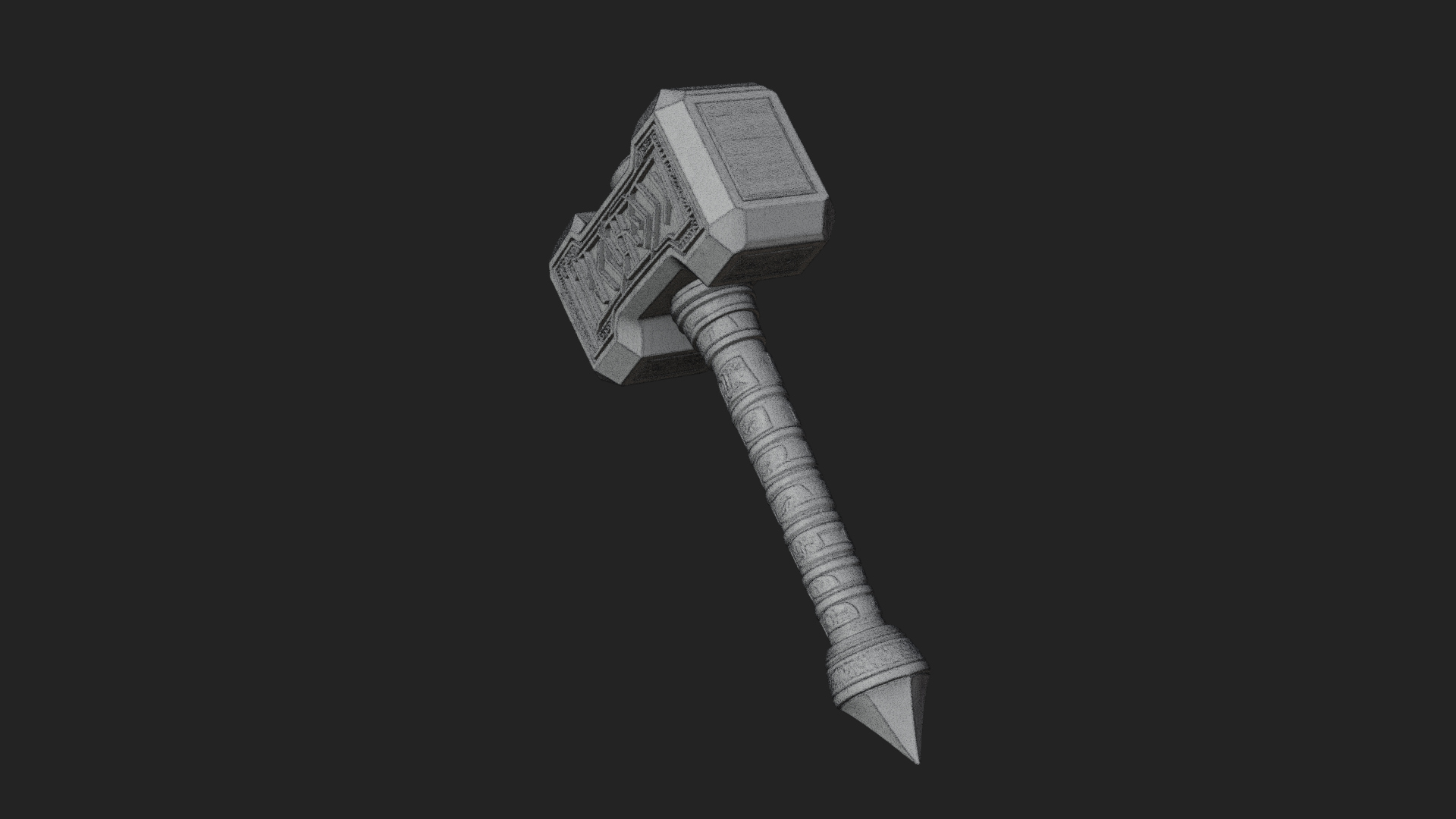 Block Head War Hammer Model Design 3 3D Print Model 3D Model