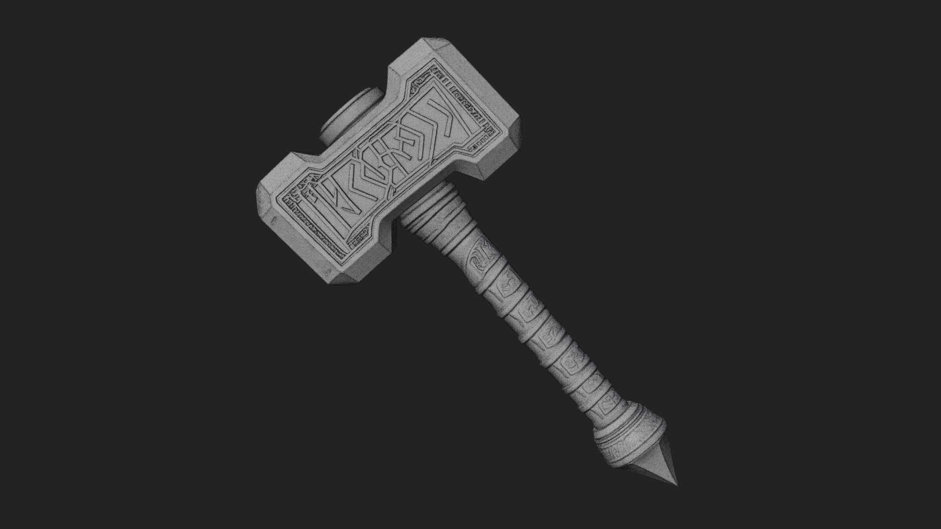 Block Head War Hammer Model Design 3 3D Print Model 3D Model