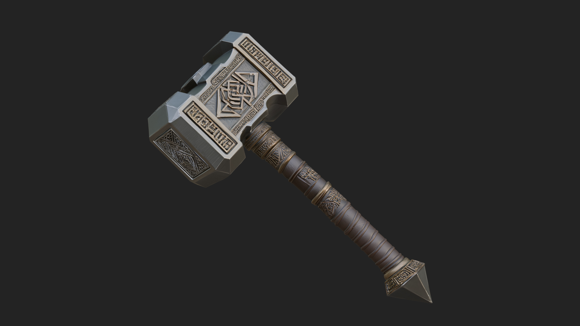 Block Head War Hammer Model Design 4 3D Print Model 3D Model