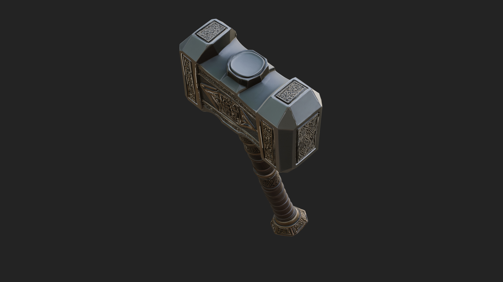 Block Head War Hammer Model Design 4 3D Print Model 3D Model