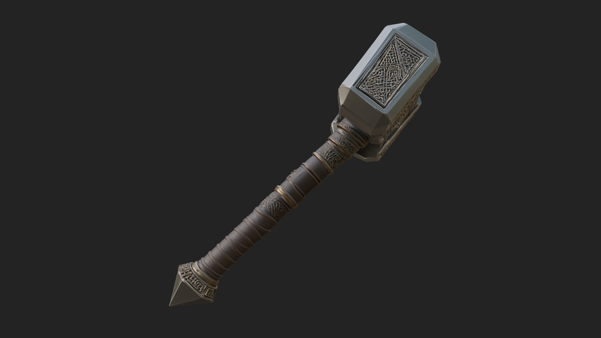 Block Head War Hammer Model Design 4 3D Print Model 3D Model