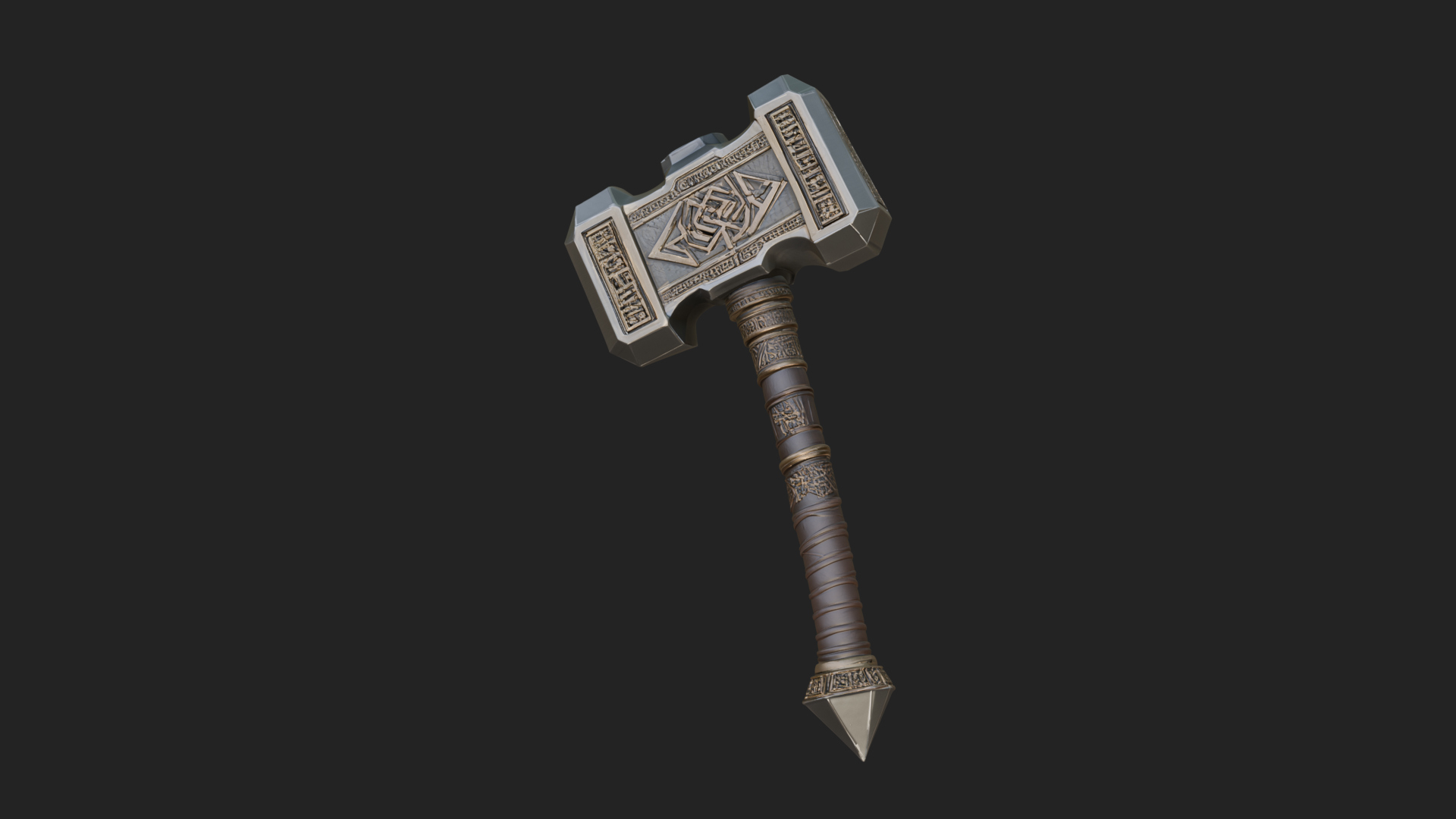 Block Head War Hammer Model Design 4 3D Print Model 3D Model