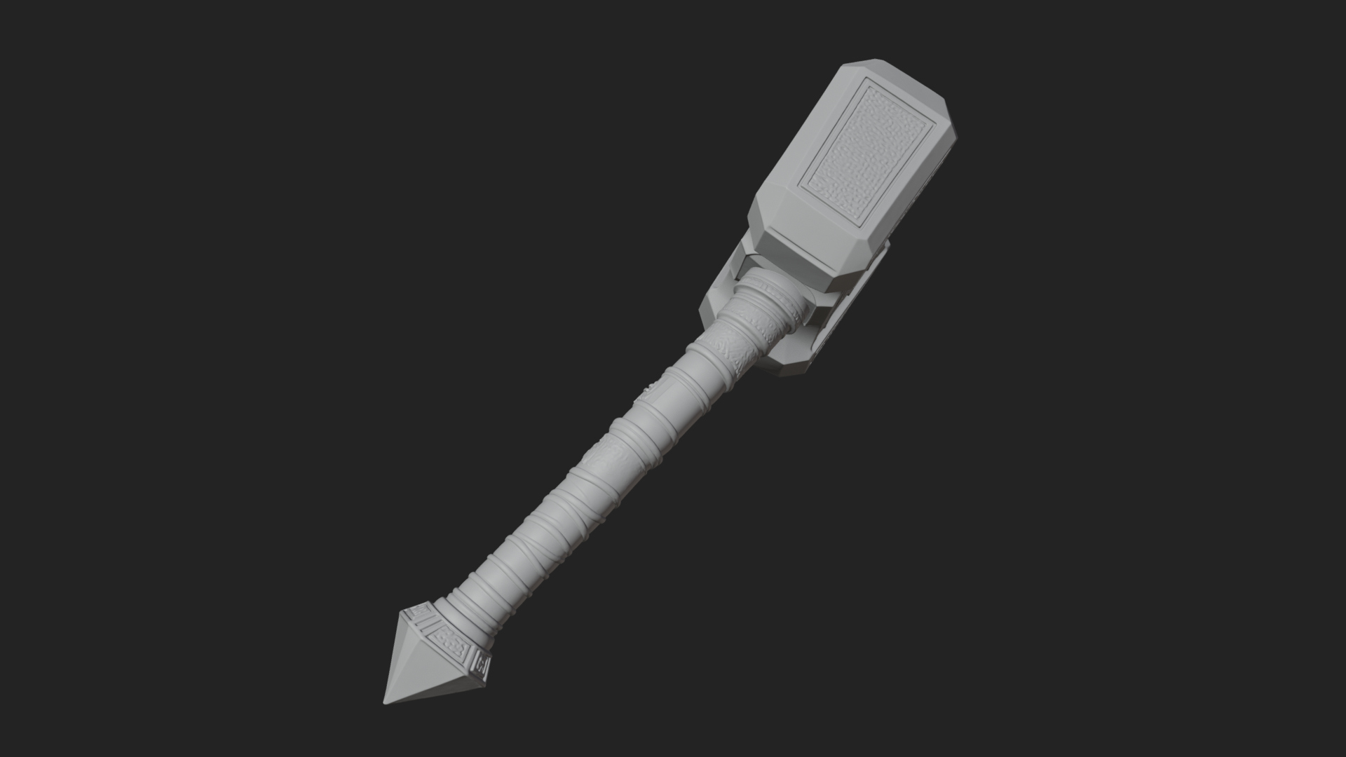 Block Head War Hammer Model Design 4 3D Print Model 3D Model