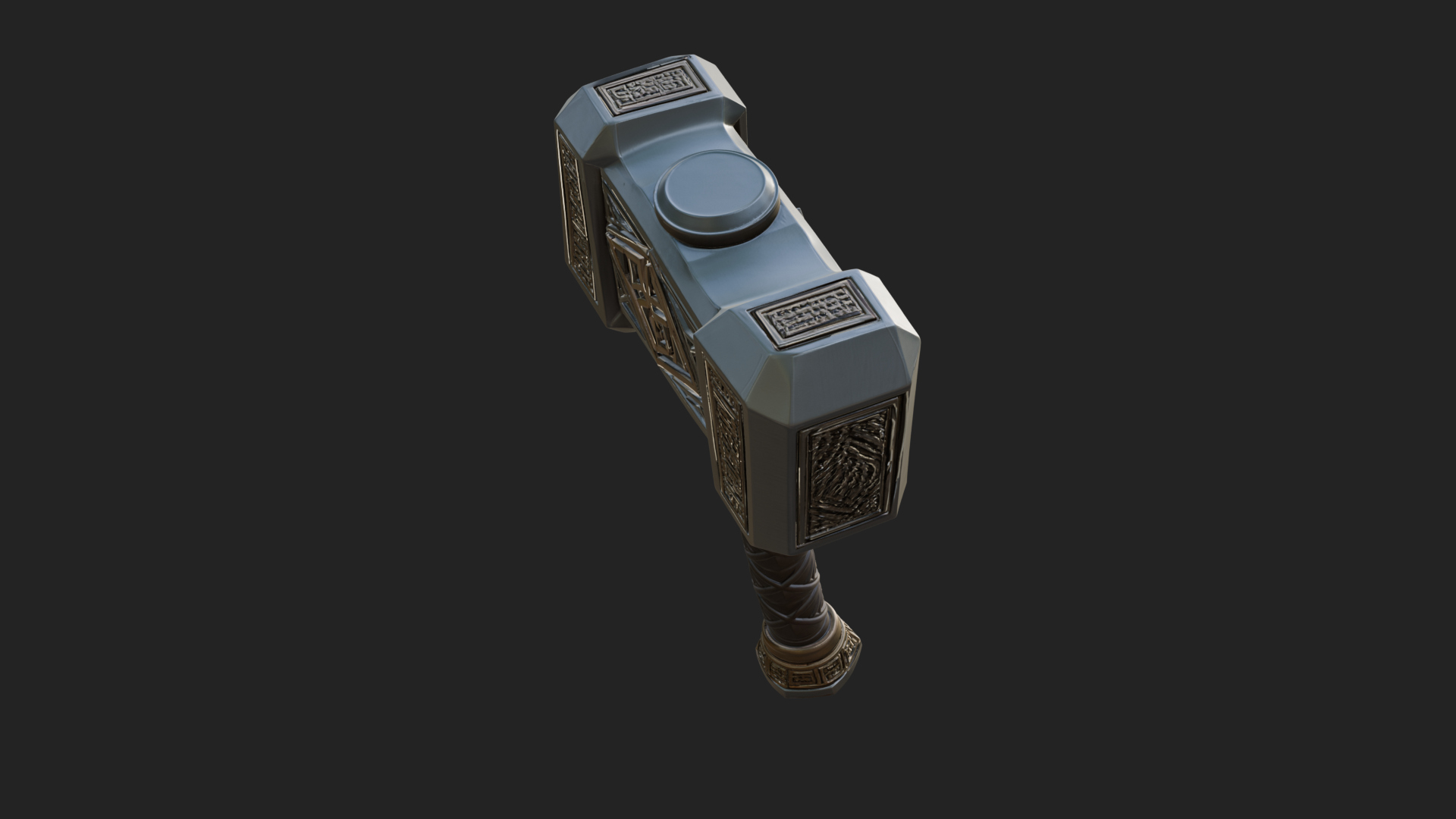 Block Head War Hammer Model Design 5 3D Print Model 3D Model