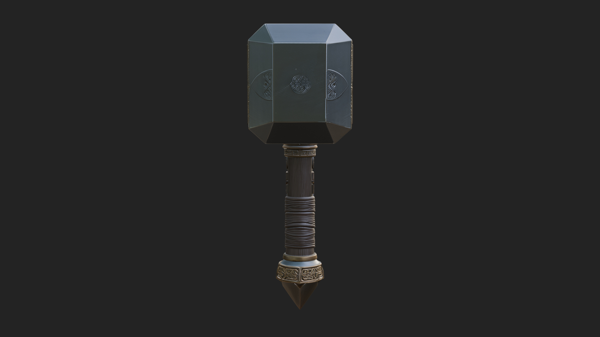 Block Head War Hammer Model Design 6 3D Print Model 3D Model