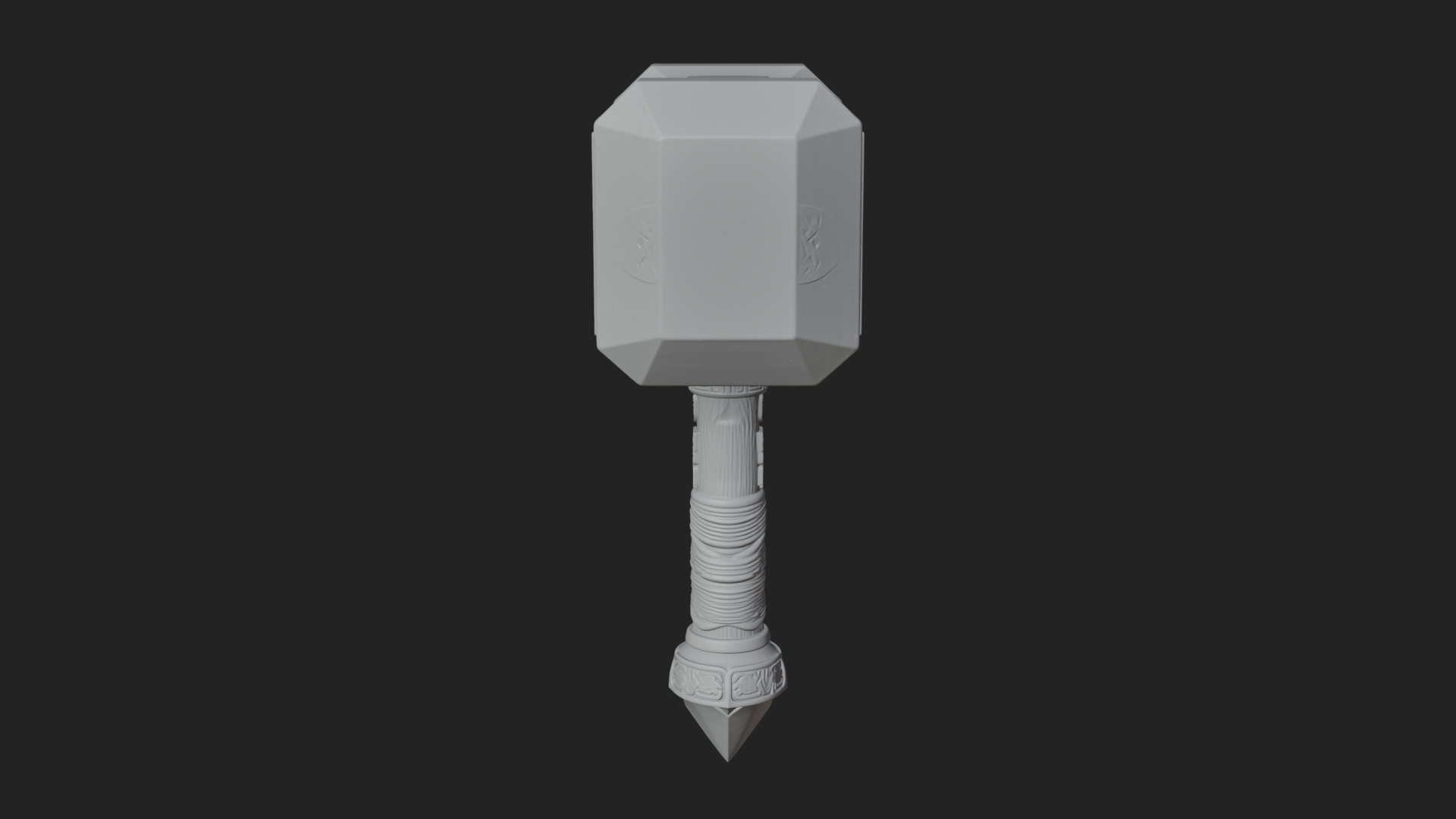 Block Head War Hammer Model Design 6 3D Print Model 3D Model