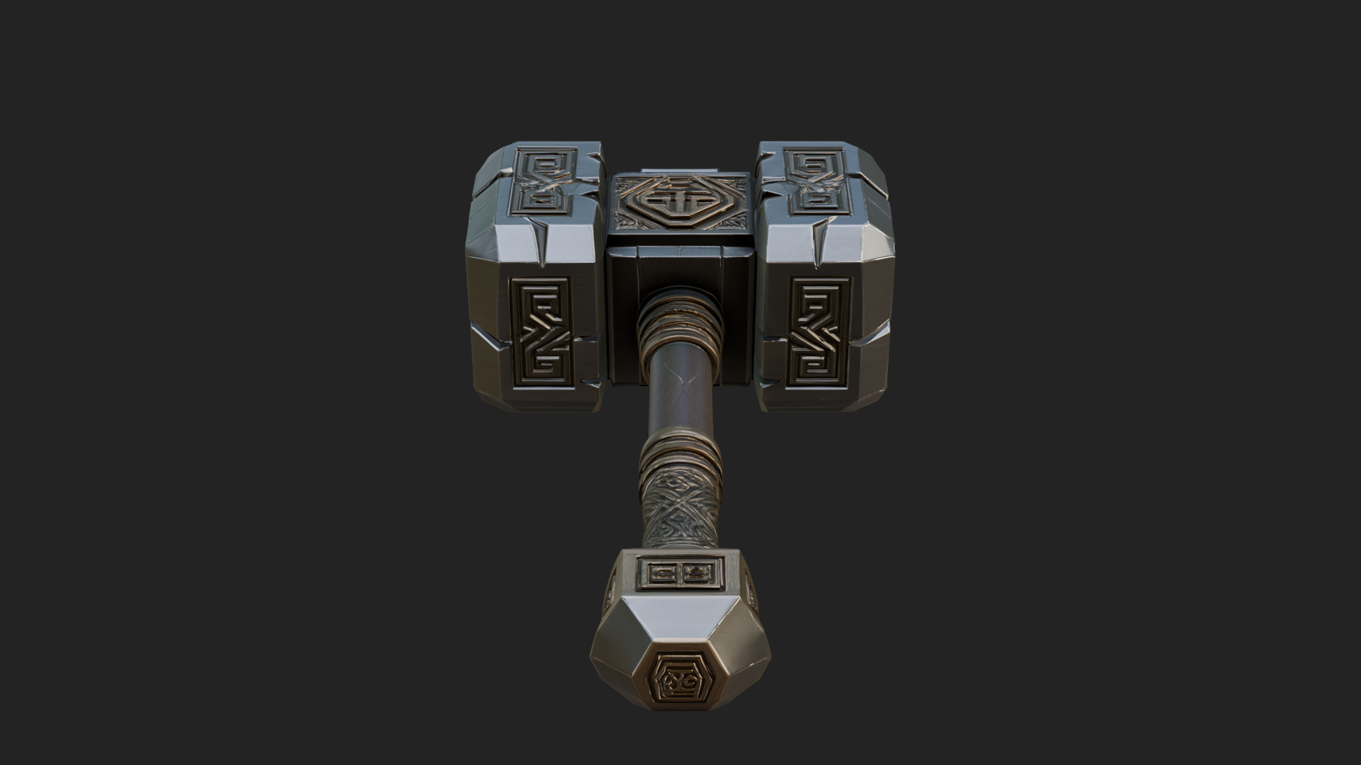 Block Head War Hammer Model Design 9 3D Print Model 3D Model