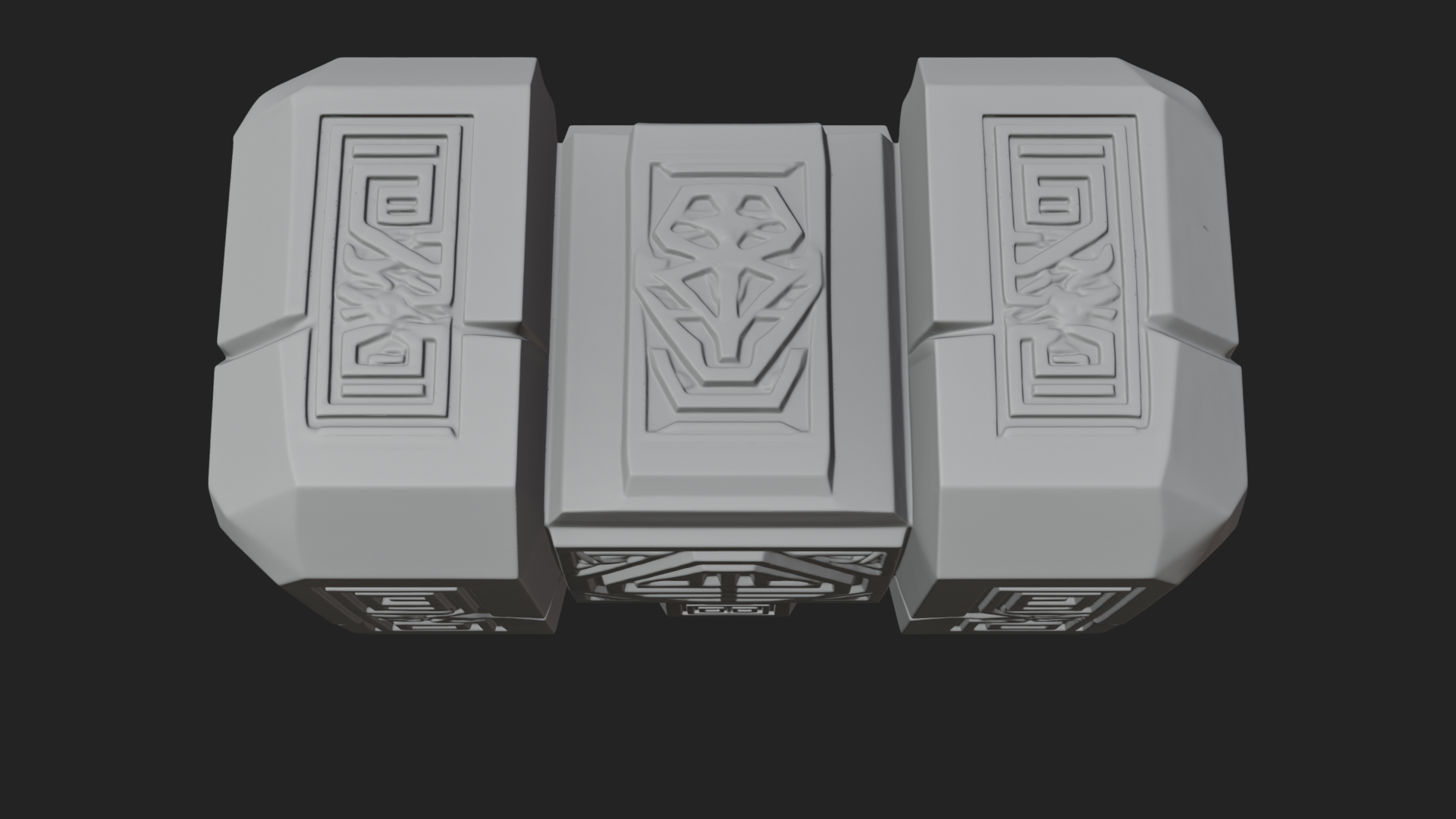 Block Head War Hammer Model Design 9 3D Print Model 3D Model