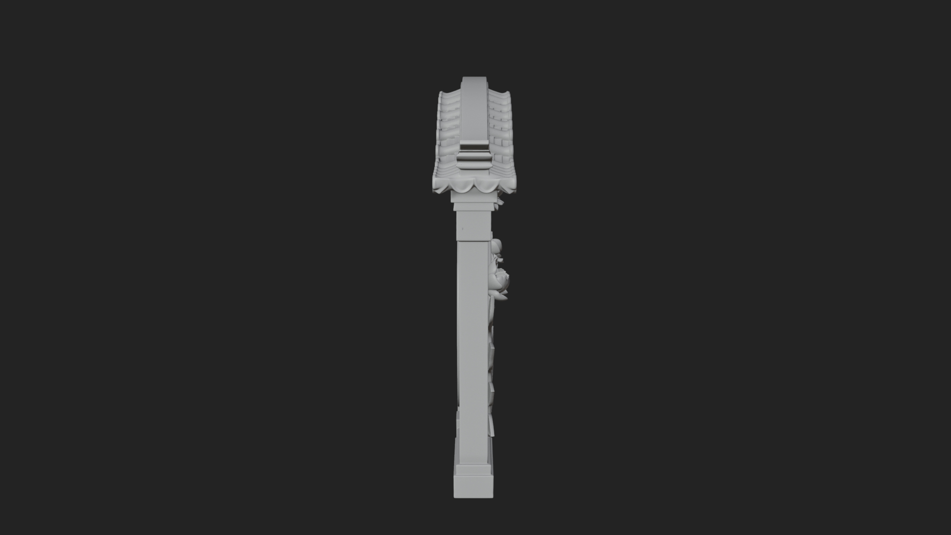 Blossom Carved Stone Arch Design 1 3D Print Model 3D Model