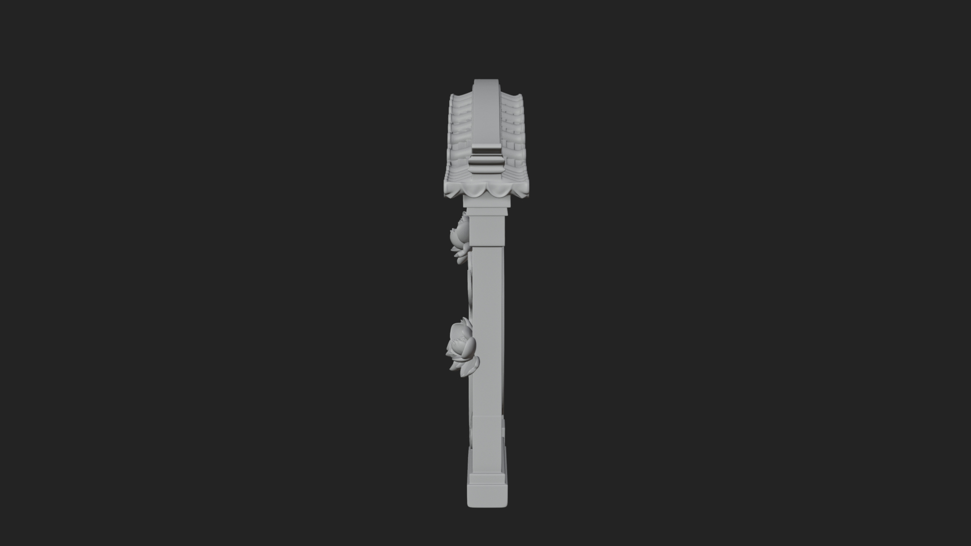Blossom Carved Stone Arch Design 1 3D Print Model 3D Model
