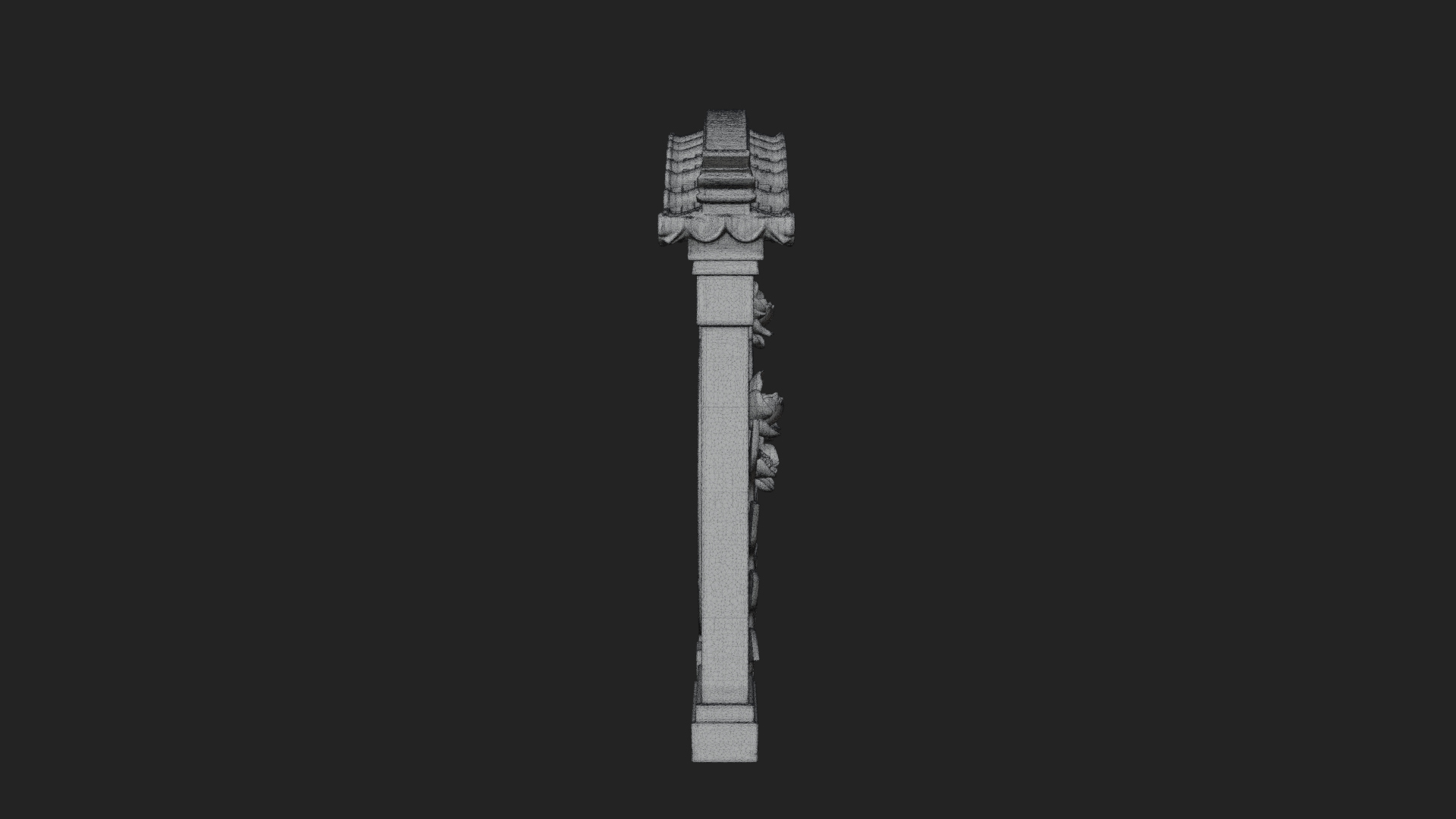 Blossom Carved Stone Arch Design 1 3D Print Model 3D Model