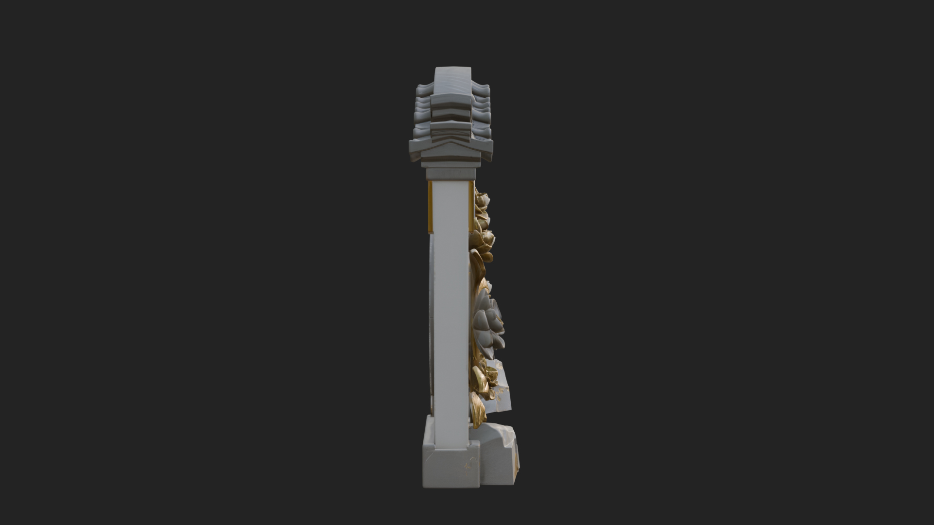 Blossom Carved Stone Arch Design 3 3D Print Model 3D Model