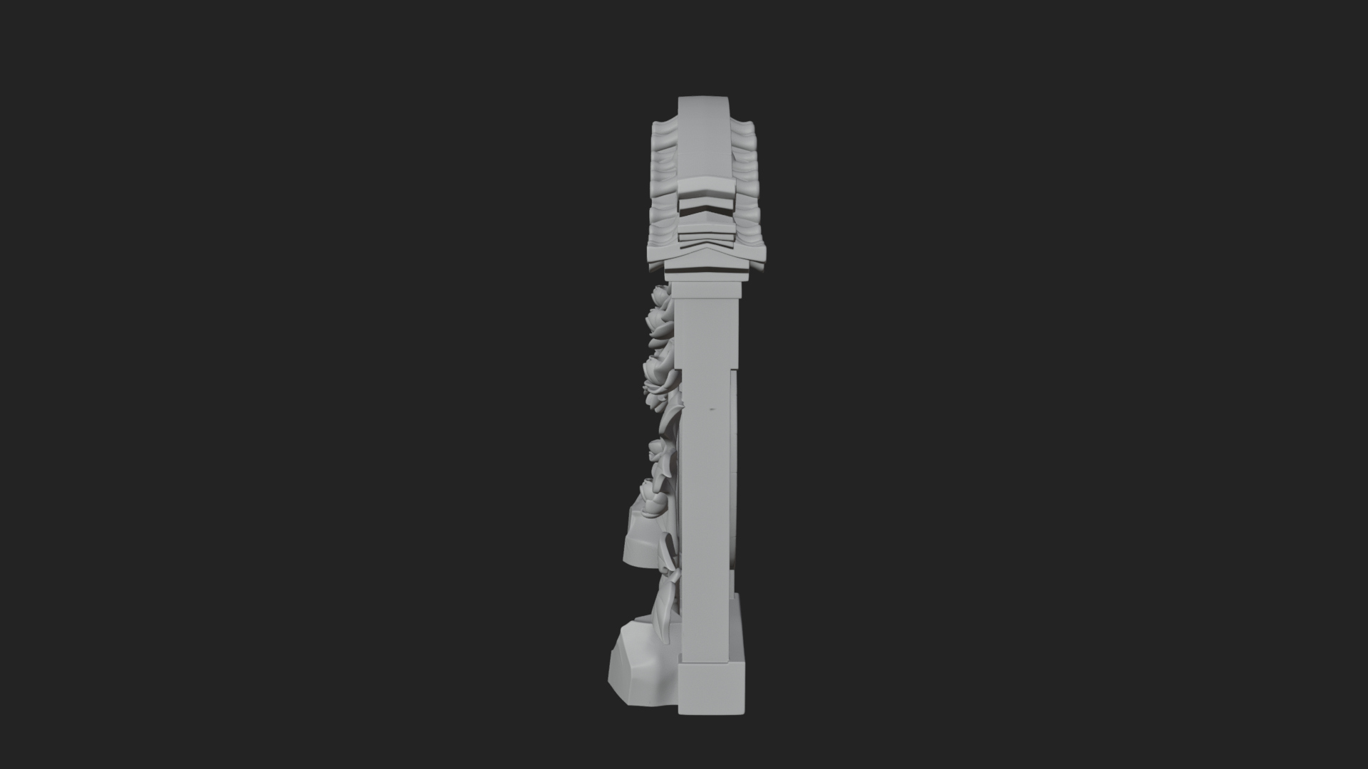 Blossom Carved Stone Arch Design 3 3D Print Model 3D Model