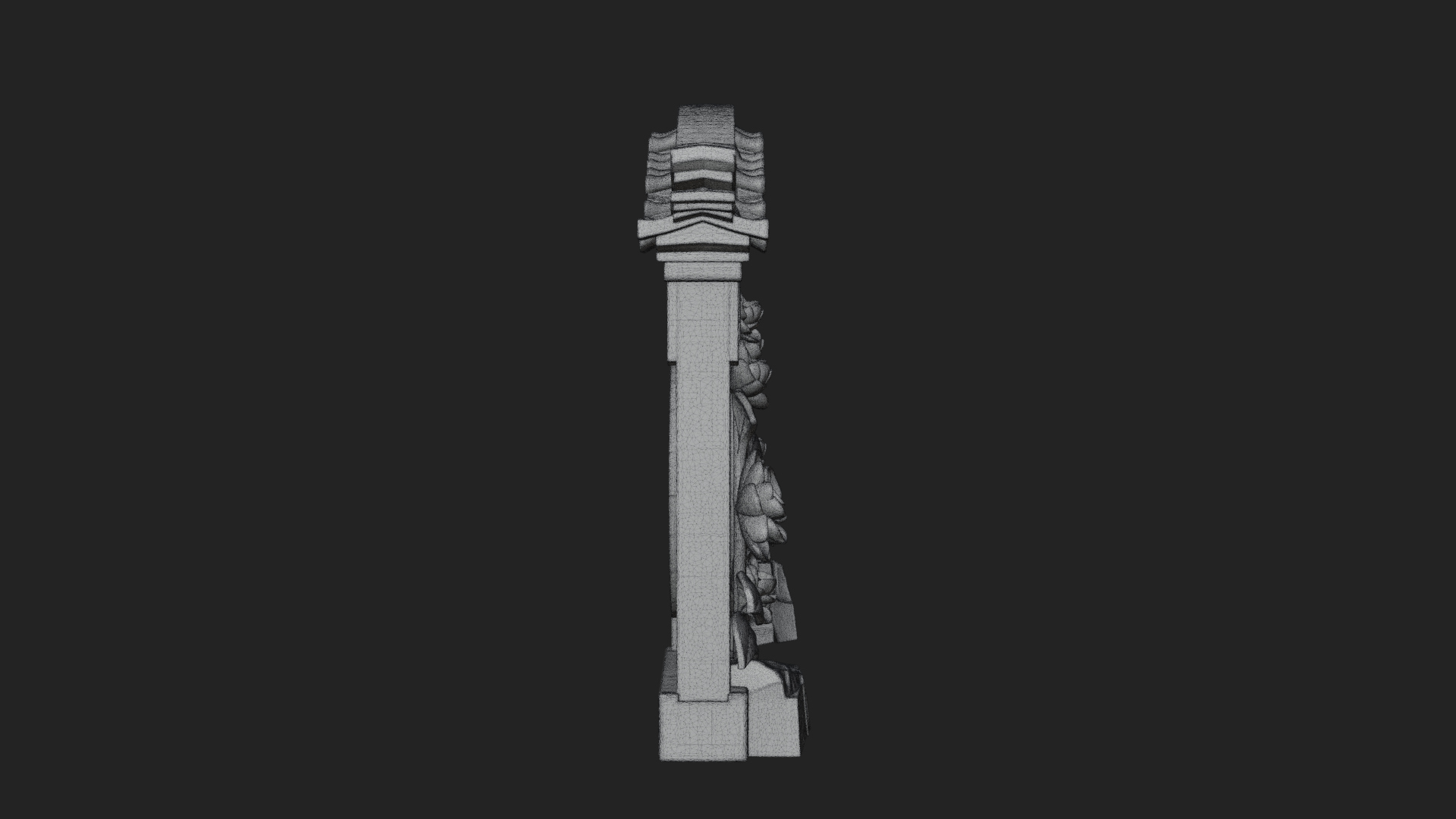 Blossom Carved Stone Arch Design 3 3D Print Model 3D Model