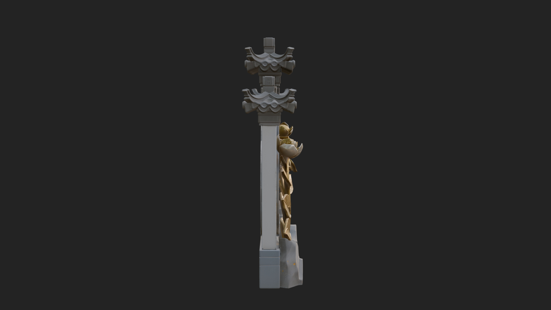 Blossom Carved Stone Arch Design 4 3D Print Model 3D Model