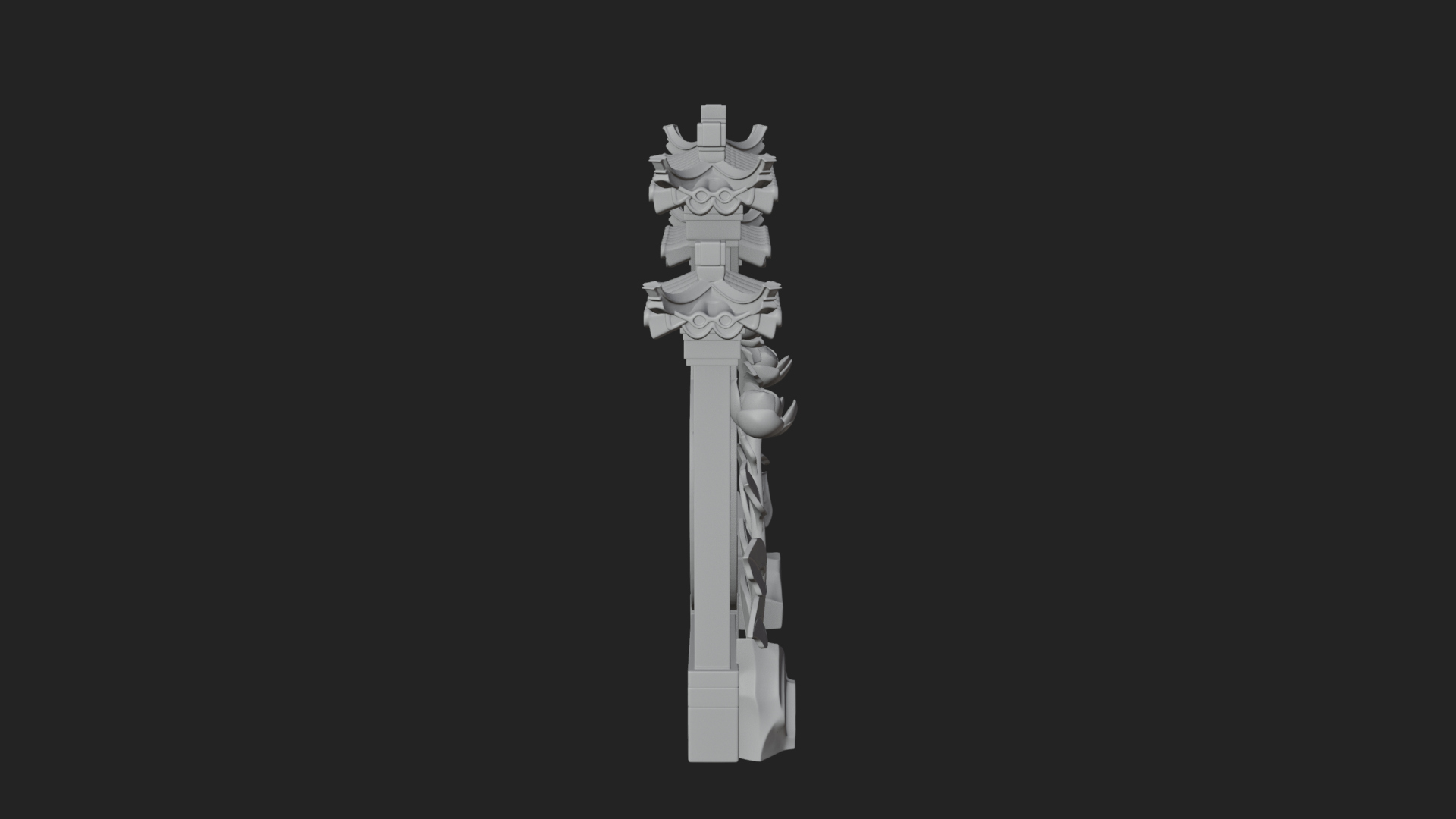 Blossom Carved Stone Arch Design 4 3D Print Model 3D Model