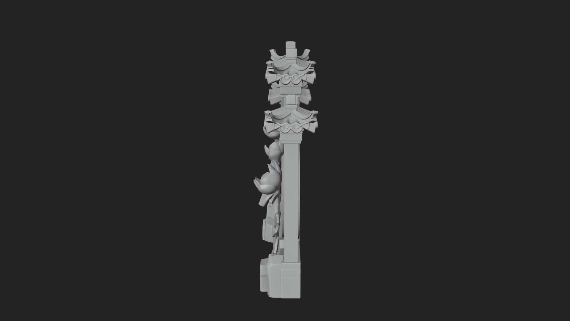 Blossom Carved Stone Arch Design 4 3D Print Model 3D Model