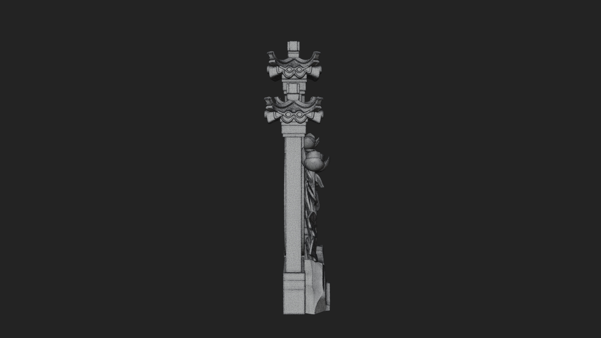 Blossom Carved Stone Arch Design 4 3D Print Model 3D Model