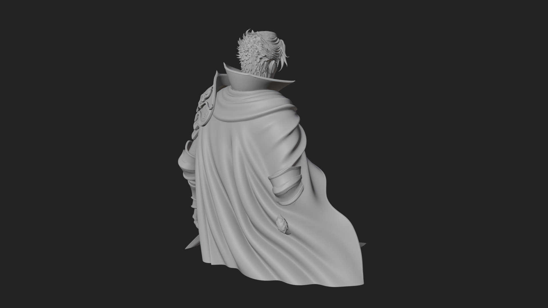 Blue Cape Knight Bust Design 1 3D Print Model 3D Model
