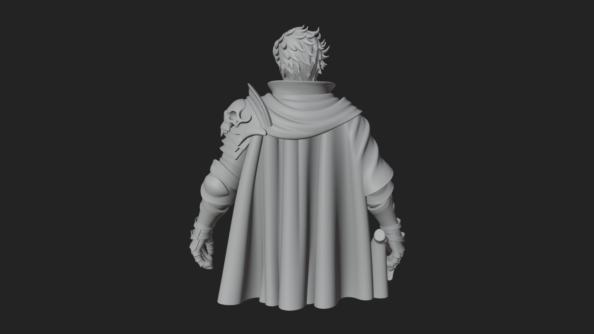 Blue Cape Knight Bust Design 2 3D Print Model 3D Model