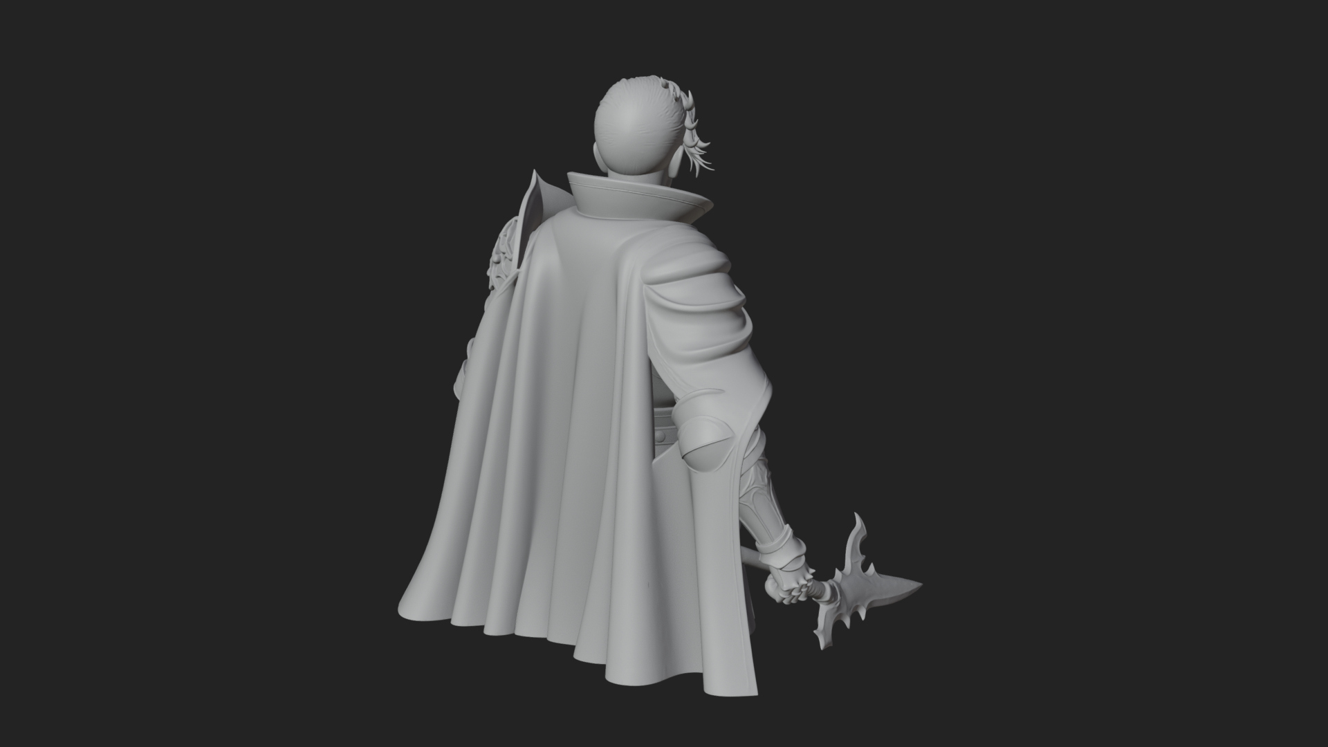Blue Cape Knight Bust Design 3 3D Print Model 3D Model