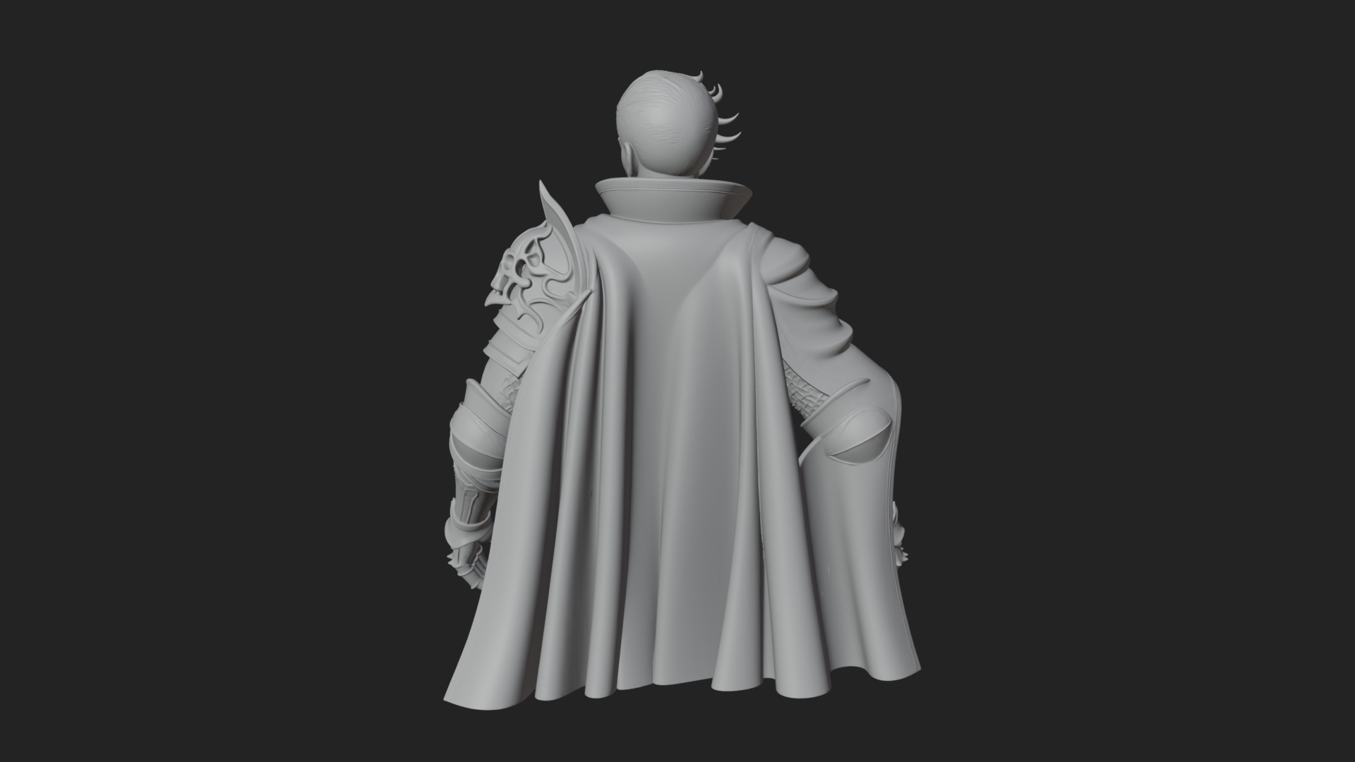 Blue Cape Knight Bust Design 3 3D Print Model 3D Model