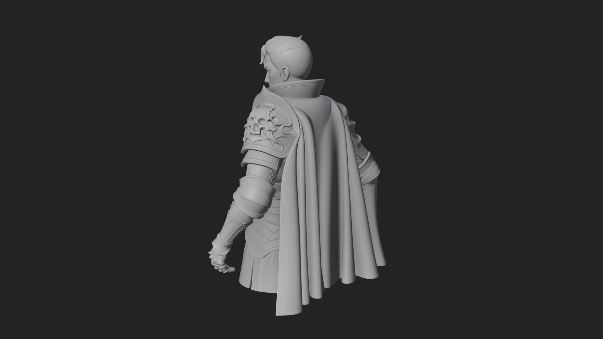 Blue Cape Knight Bust Design 3 3D Print Model 3D Model
